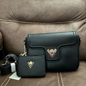 Valentino Orlandi Black Crossbody Bag Set